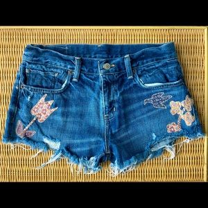 Ralph Lauren Distressed Cropped Shorts